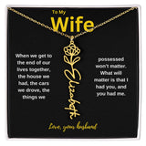 Wife | Flower Name Necklace - AlexEcomStore