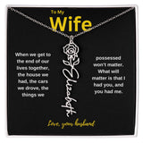 Wife | Flower Name Necklace - AlexEcomStore