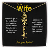 Wife | Flower Name Necklace - AlexEcomStore