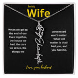 Wife | Flower Name Necklace - AlexEcomStore