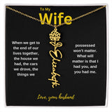 Wife | Flower Name Necklace - AlexEcomStore