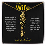 Wife | Flower Name Necklace - AlexEcomStore